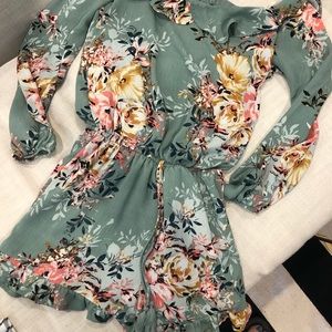 Off the shoulder short romper